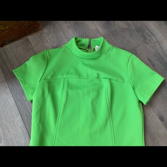 VTG 60s MOD Mini dress gogo Dacron sz 14 - Picture 3 of 5